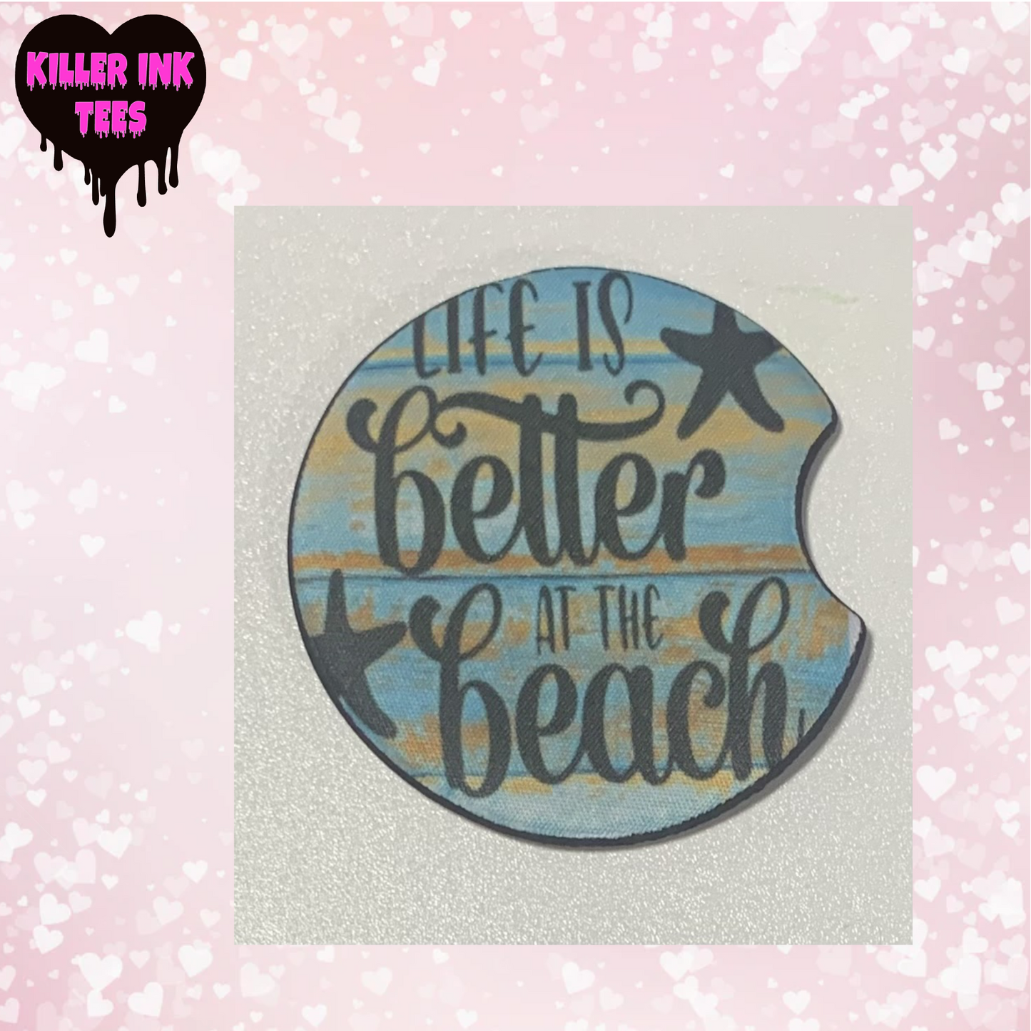 Beach Cup Coaster For Vehicle