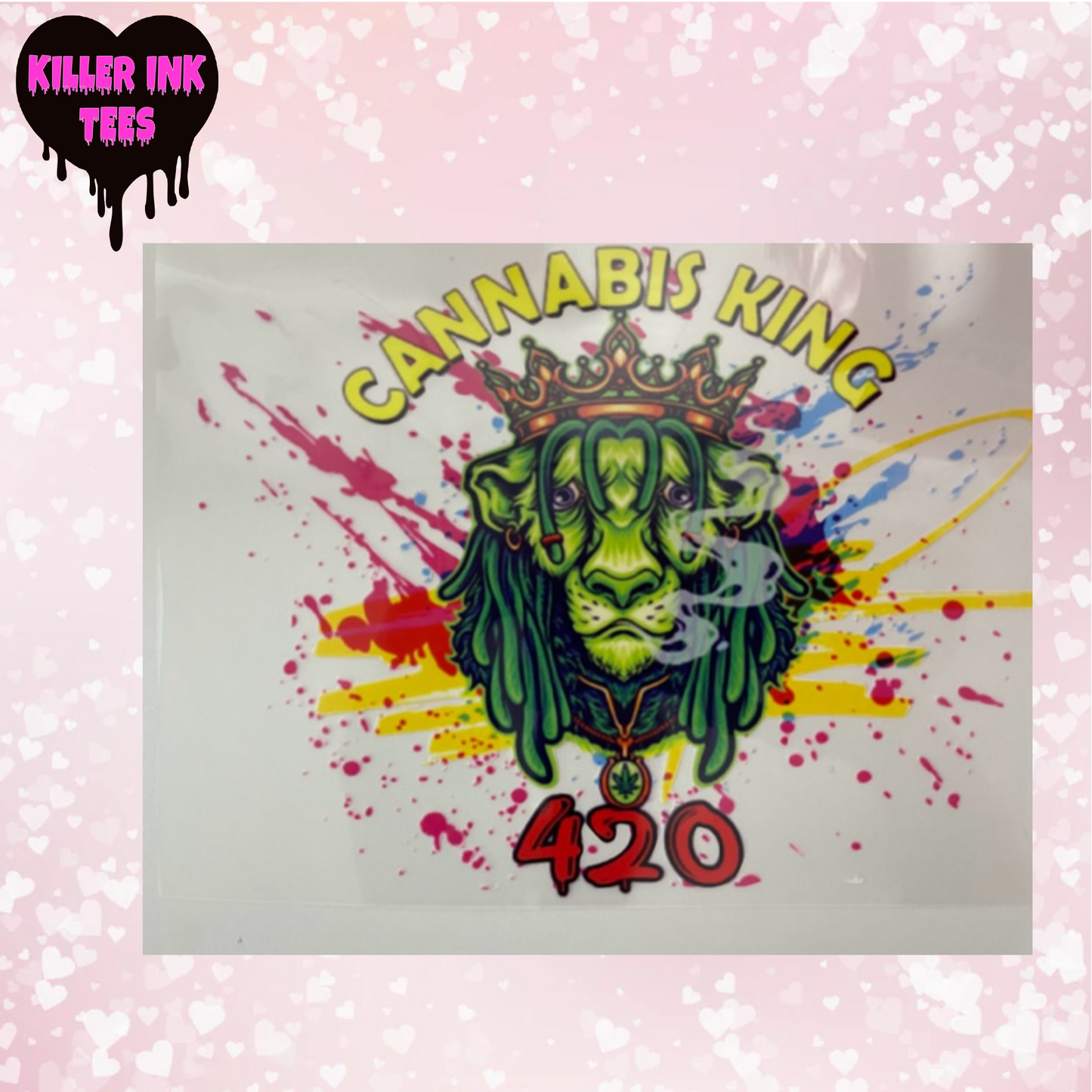 Cannabis King DTF Heat Transfer