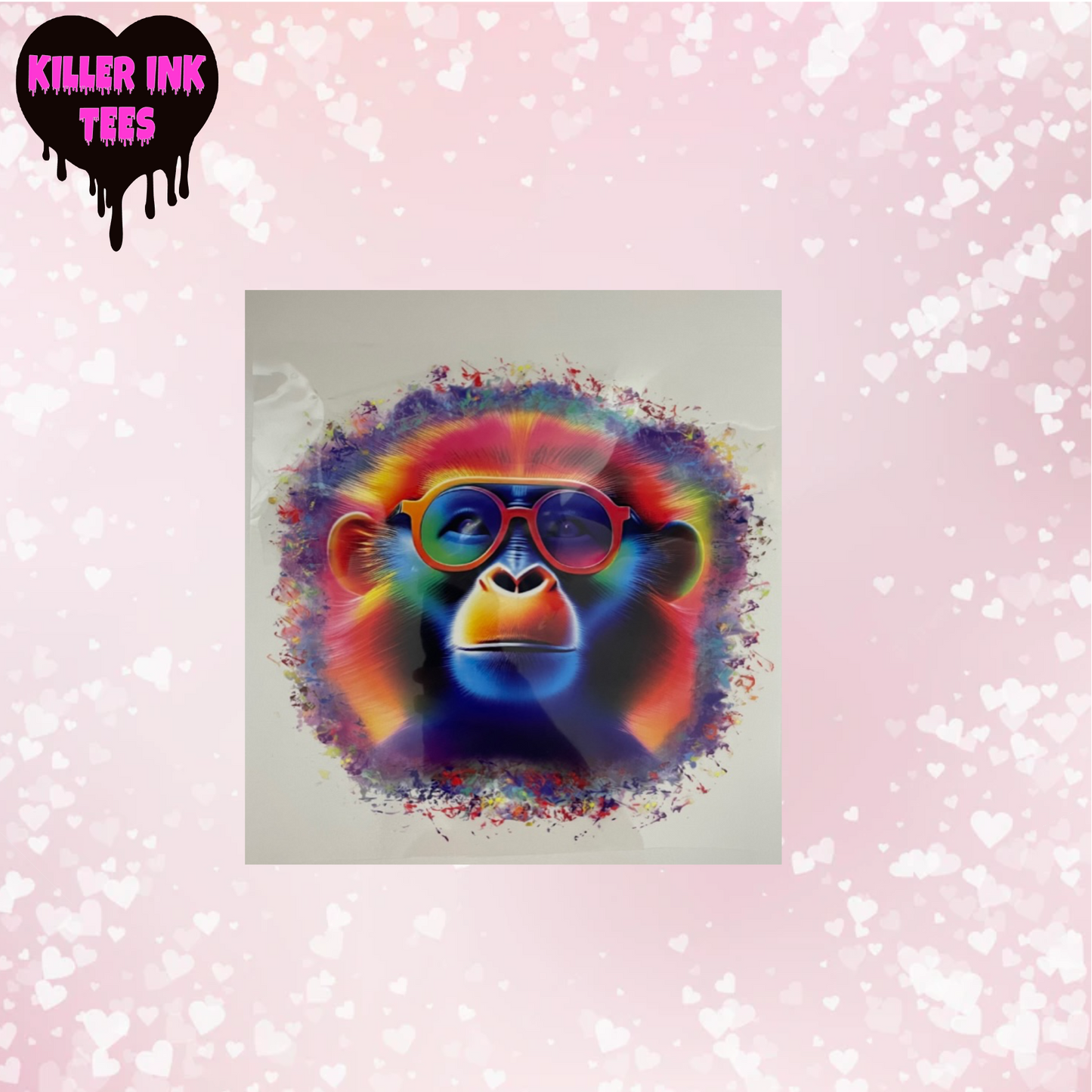 Colorful Monkey DTF Heat Transfer