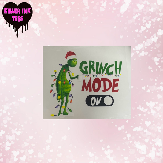 Grinch Mode On DTF Heat Transfer