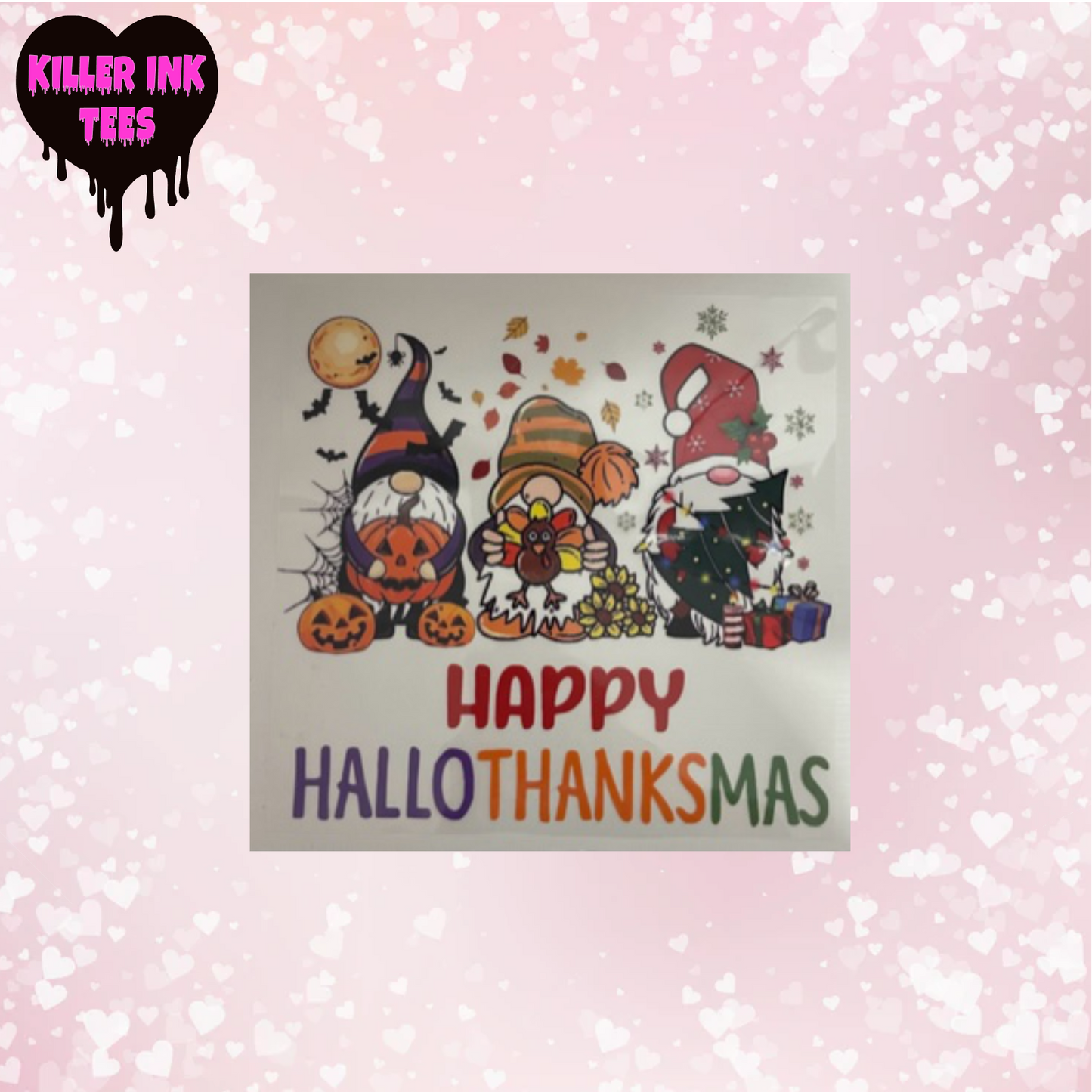 HAPPY HALLOTHANKSMAS Gnomes DTF Heat Transfer