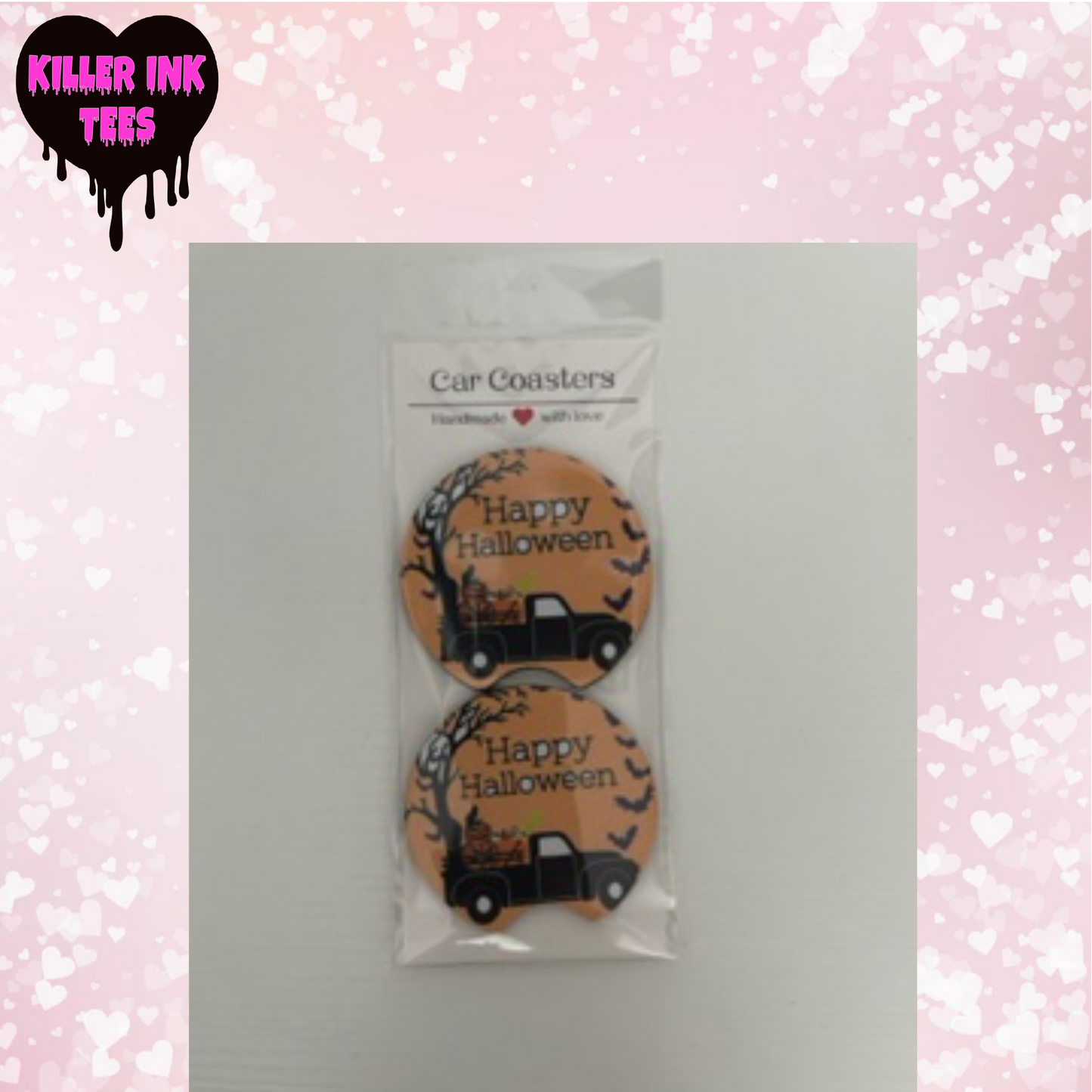 Happy Halloween Cup Coaster For Vehicle