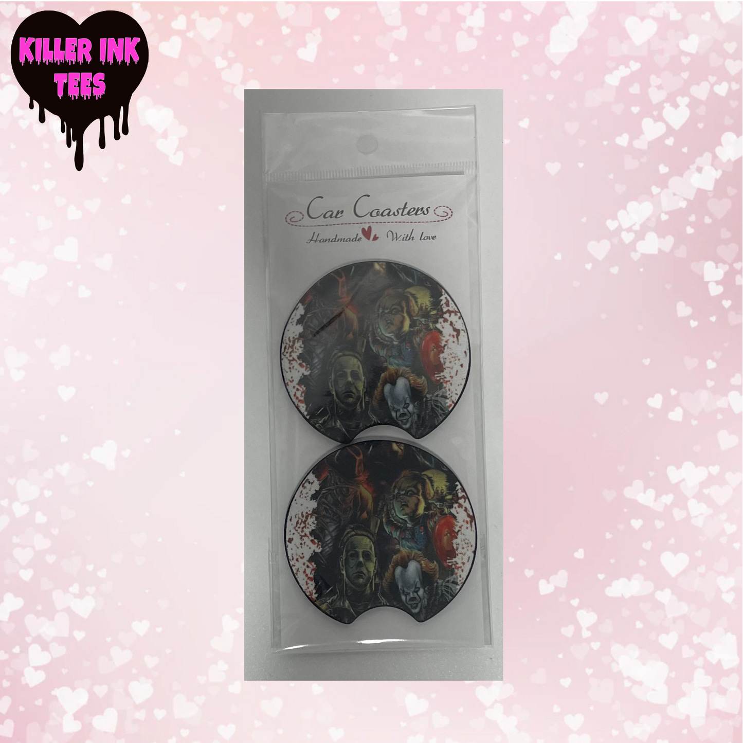 Horror Crew Cup Coaster For Vehicle