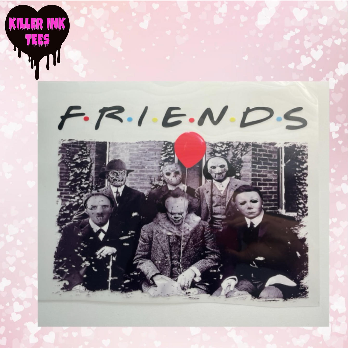 Vintage Horror Friends DTF Heat Transfer