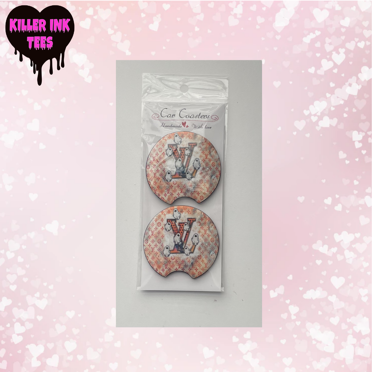 LV Ghost Cup Coaster For Vehicle