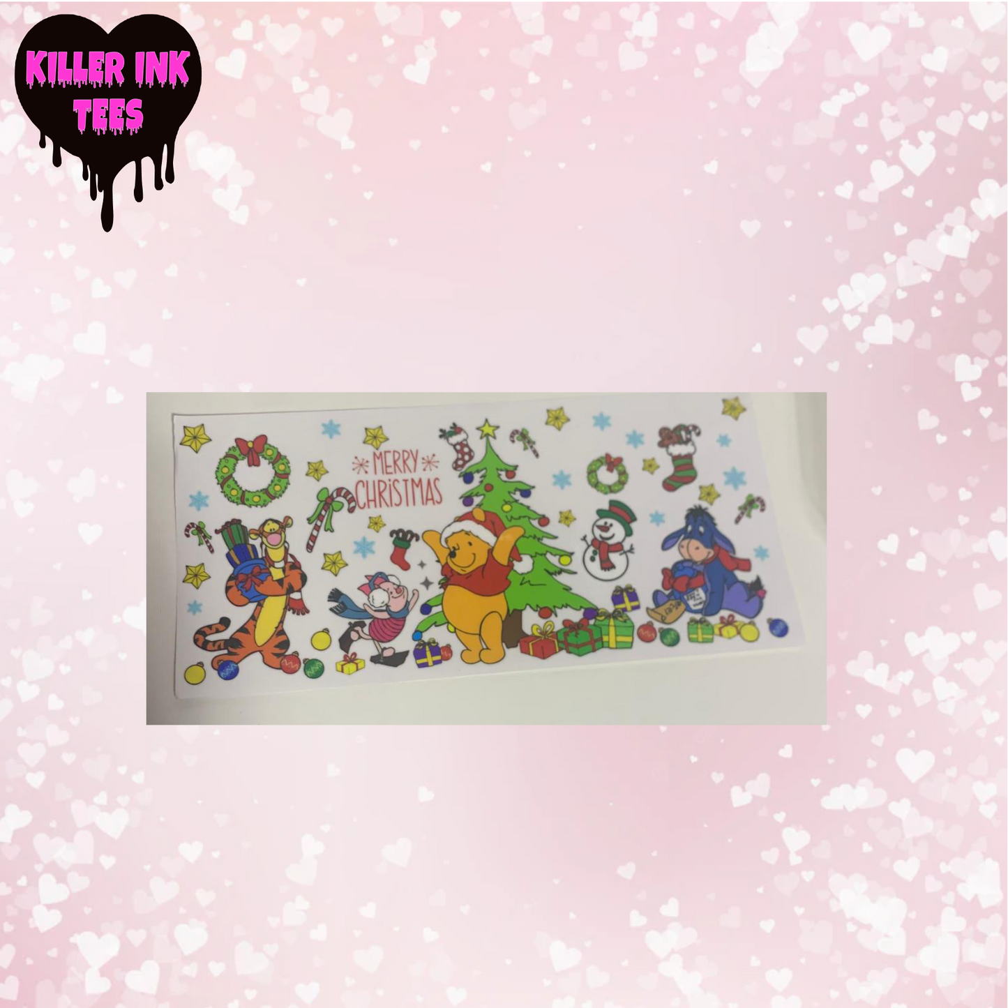 Merry Christmas Winnie the Pooh Cup Transfer