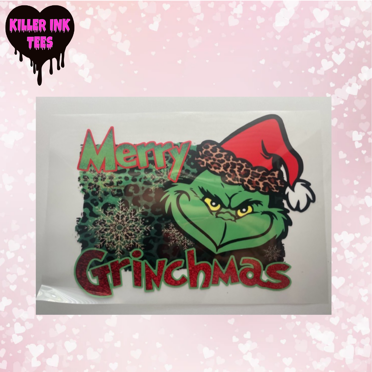 Merry Grinchmas Cheetah DTF Heat Transfer