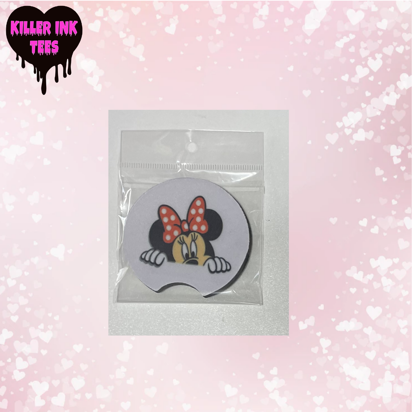 Girl Mouse Cup Coaster For Vehicle