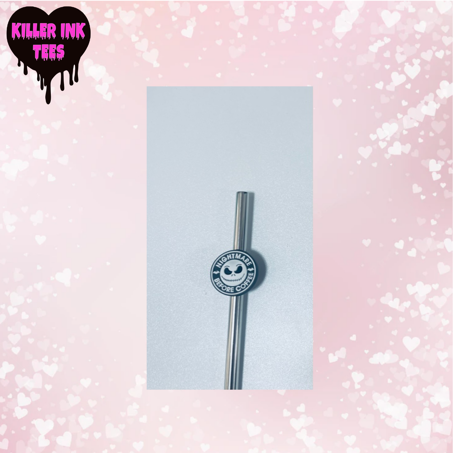 Nightmare Before Christmas Straw Charm