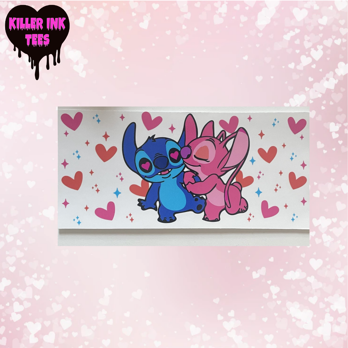 Stitch Hearts Cup Transfer