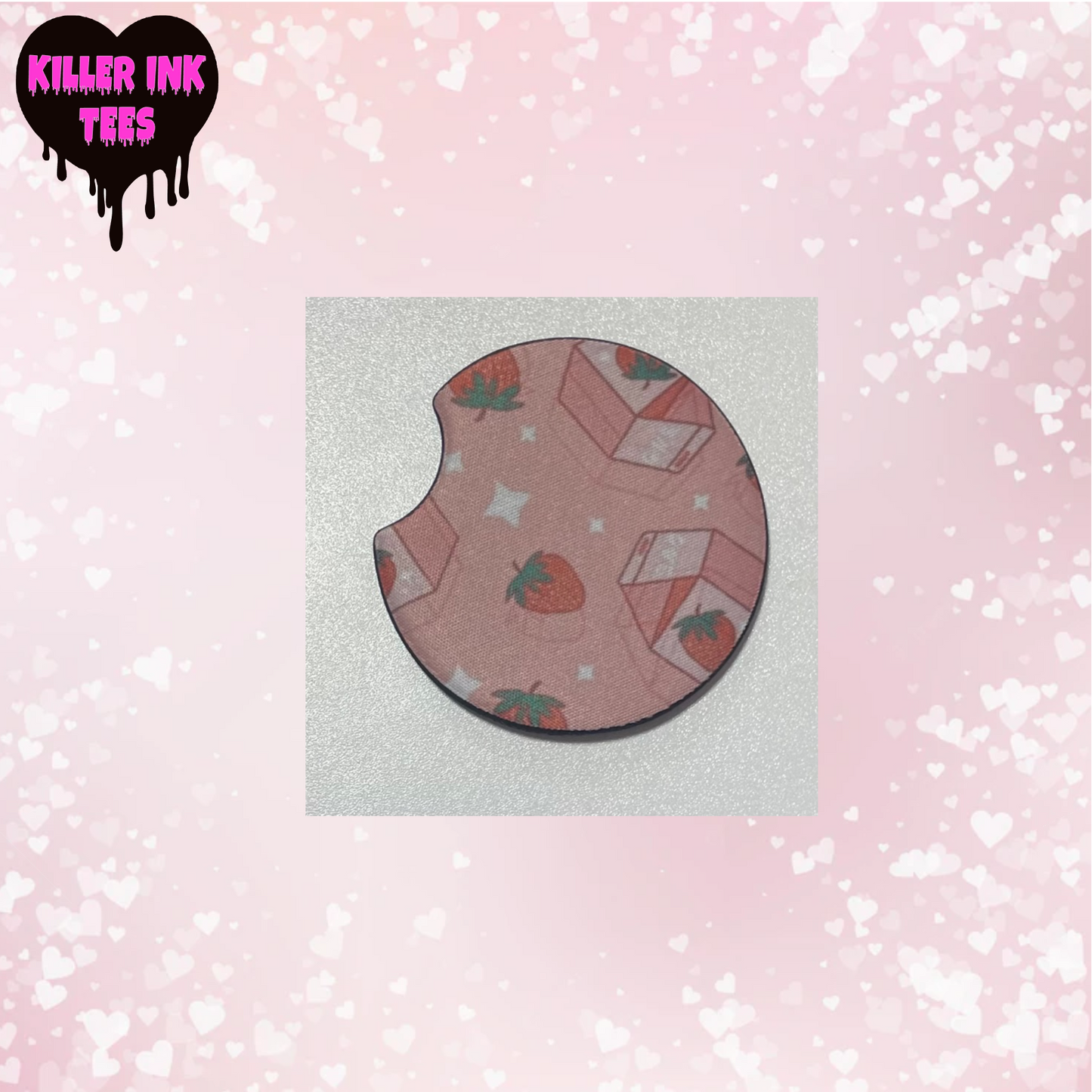 Strawberry Cup Coaster For Vehicle