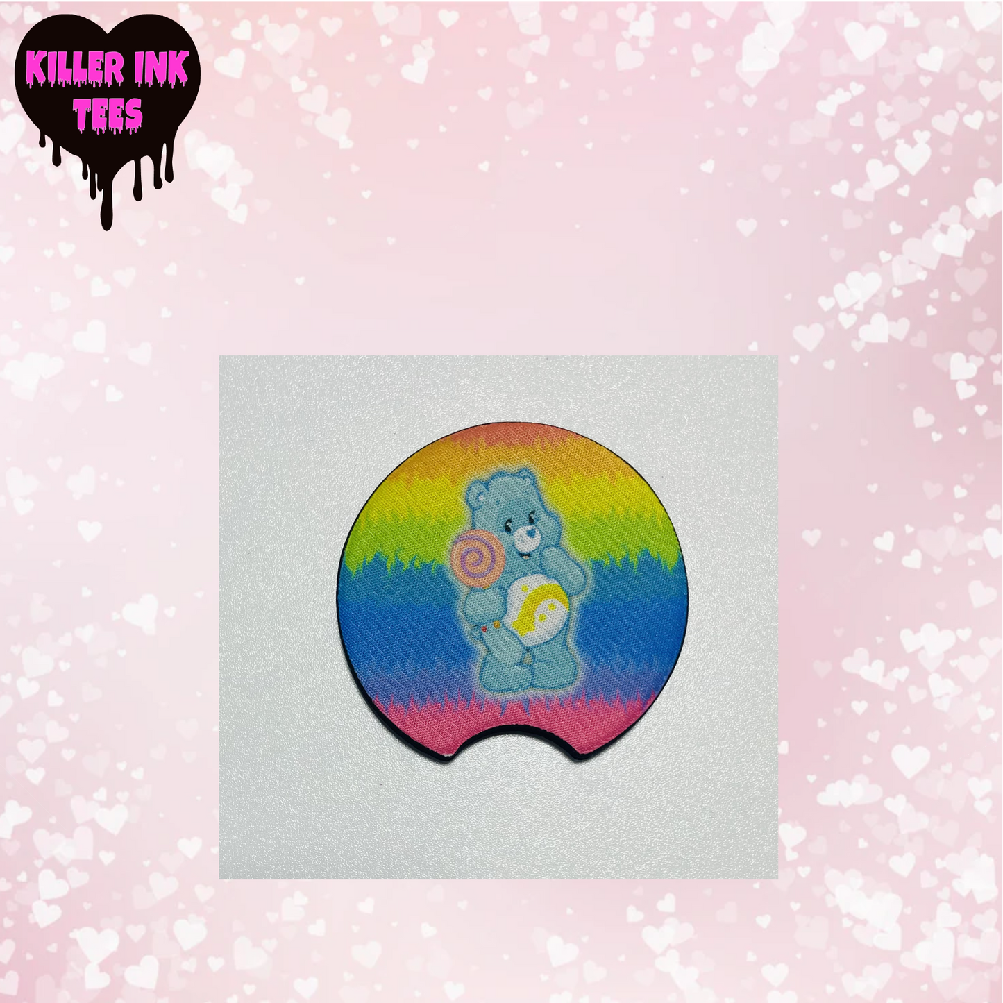 Blue Bear Cup Coaster For Vehicle