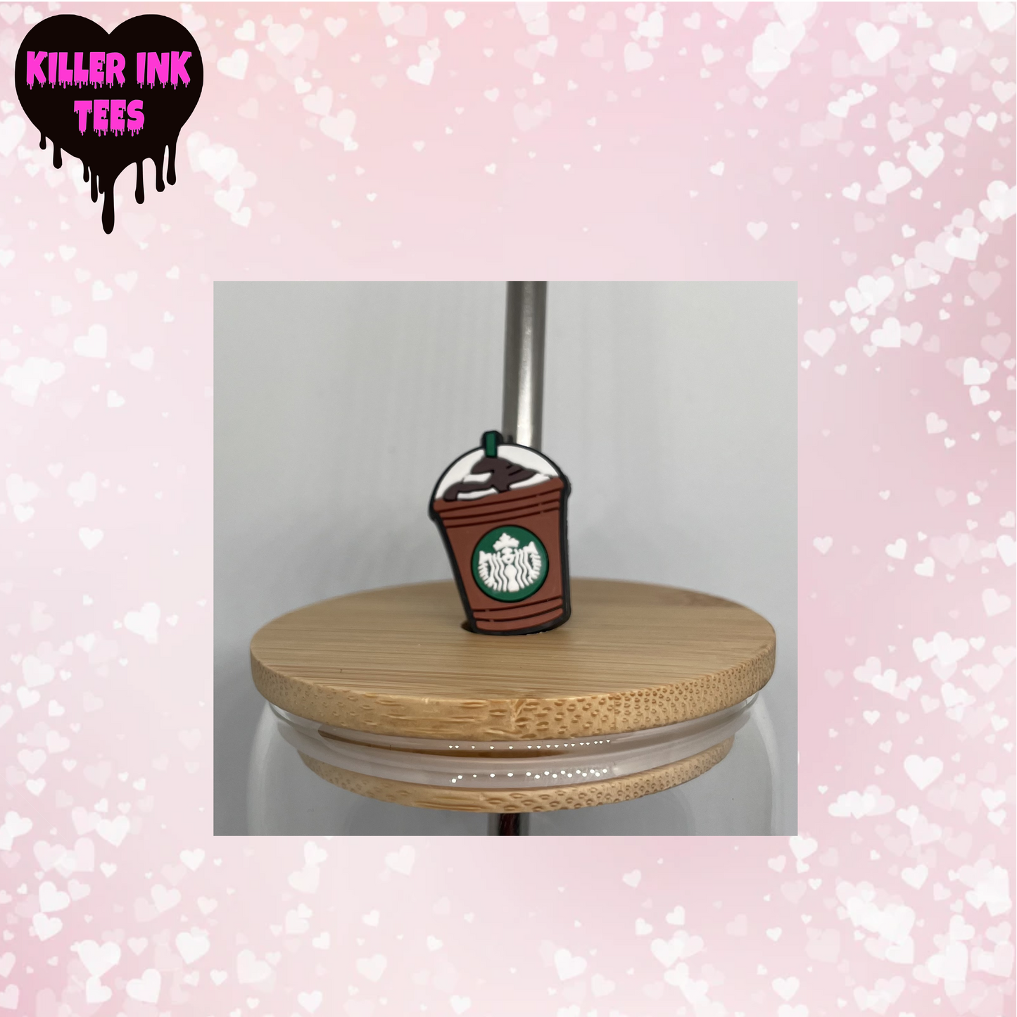 Brown Coffee Straw Charm