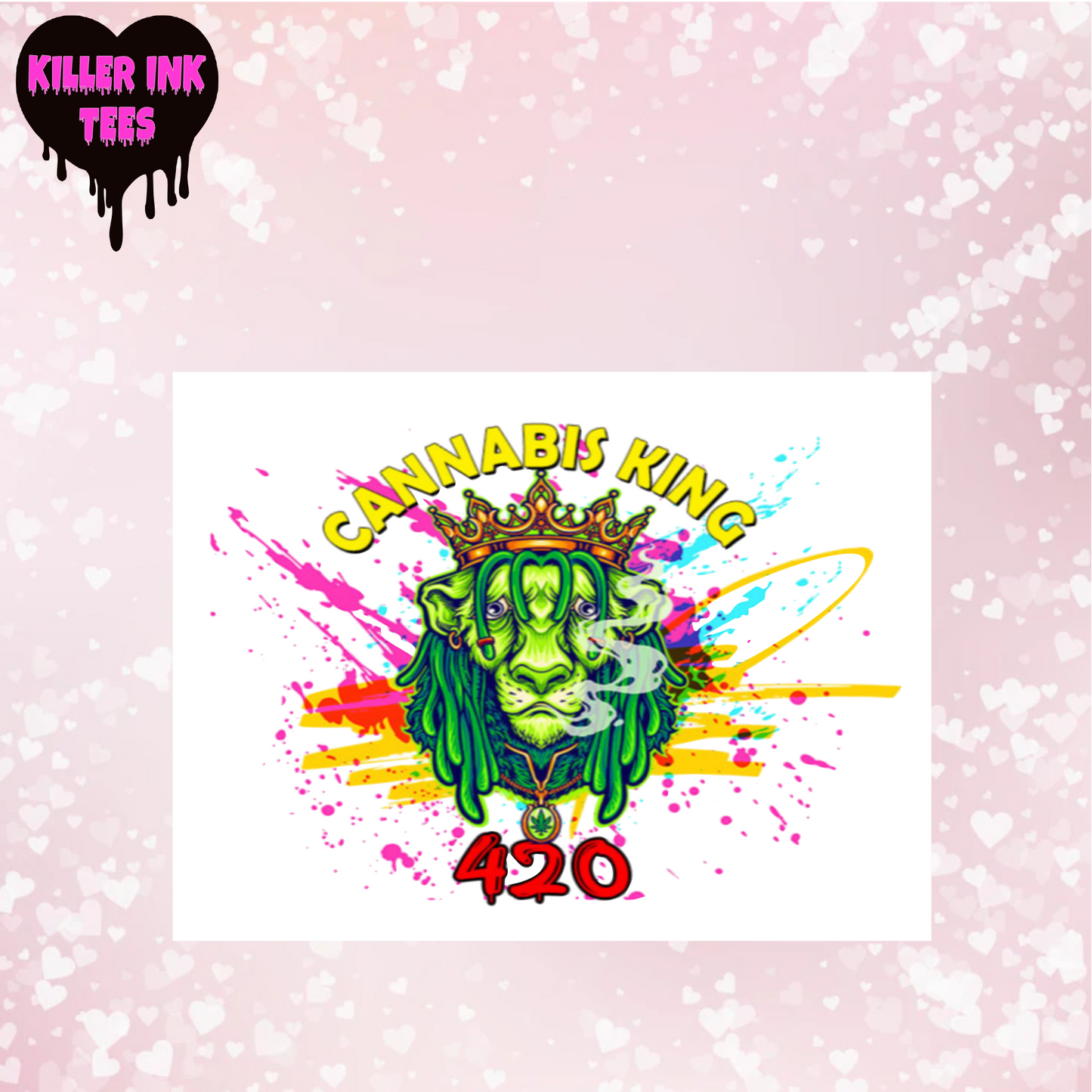 Cannabis King Sublimation Heat Transfer