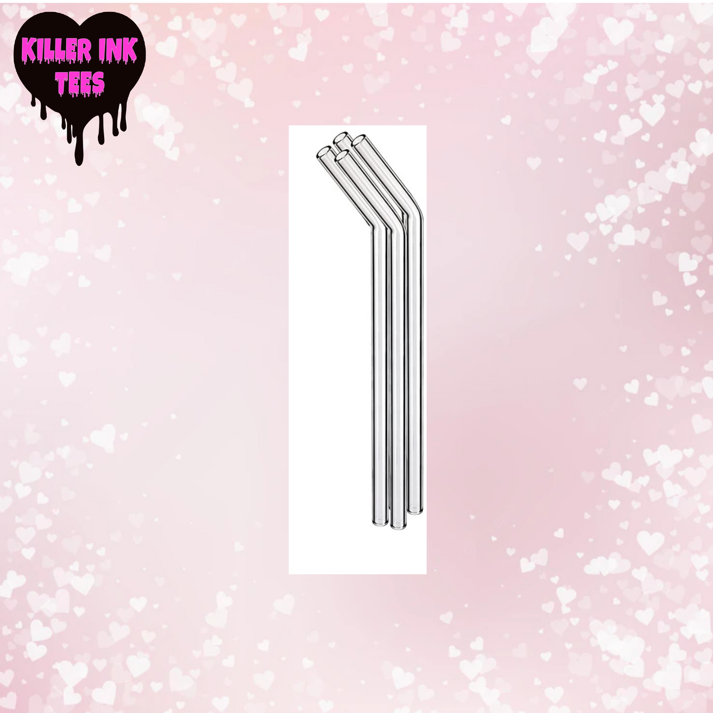 Curved Glass Straw 7in small