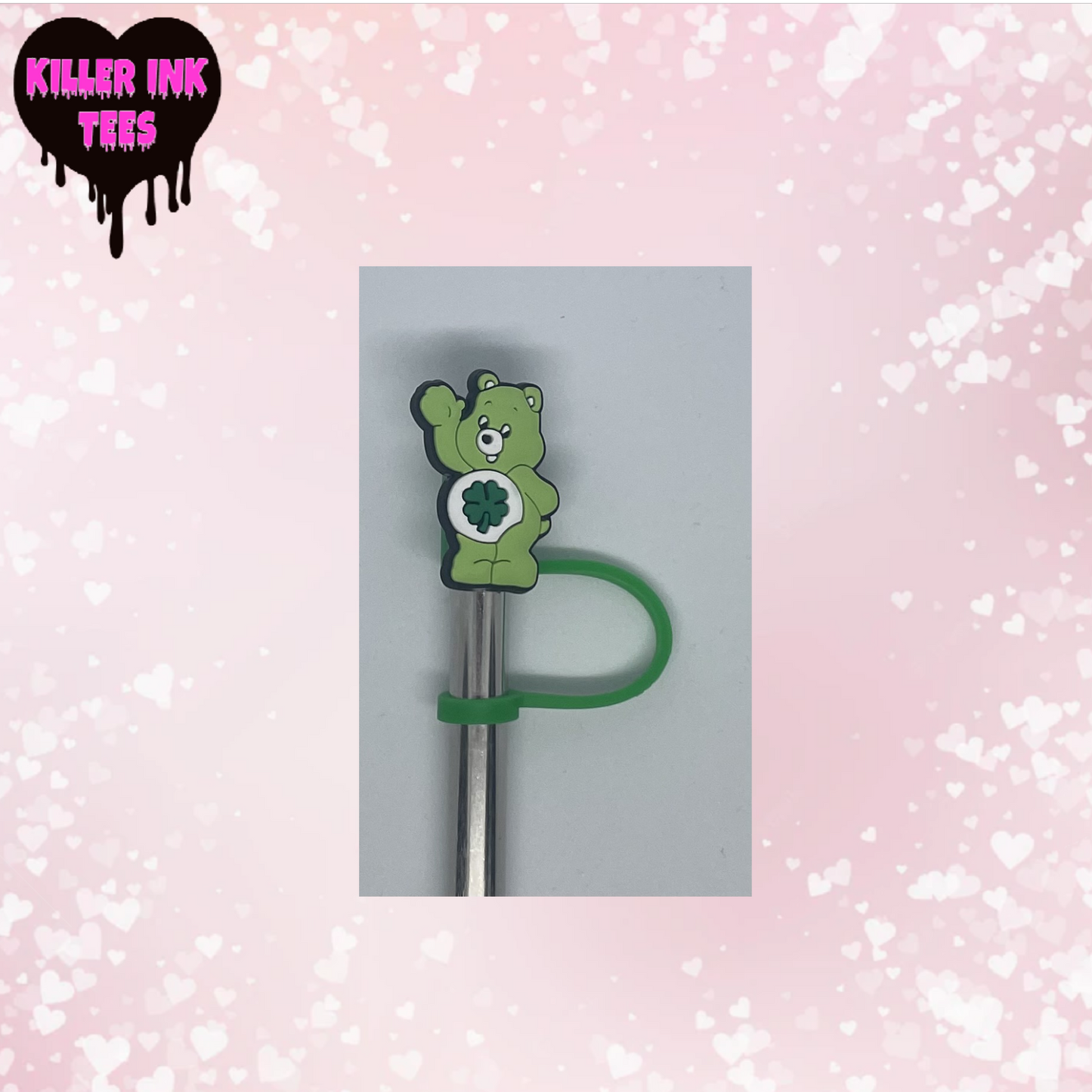 Shamrock care Bear Straw Topper