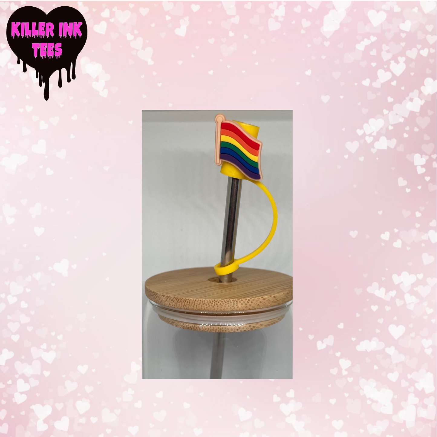 Pride Rainbow Flag Straw Topper