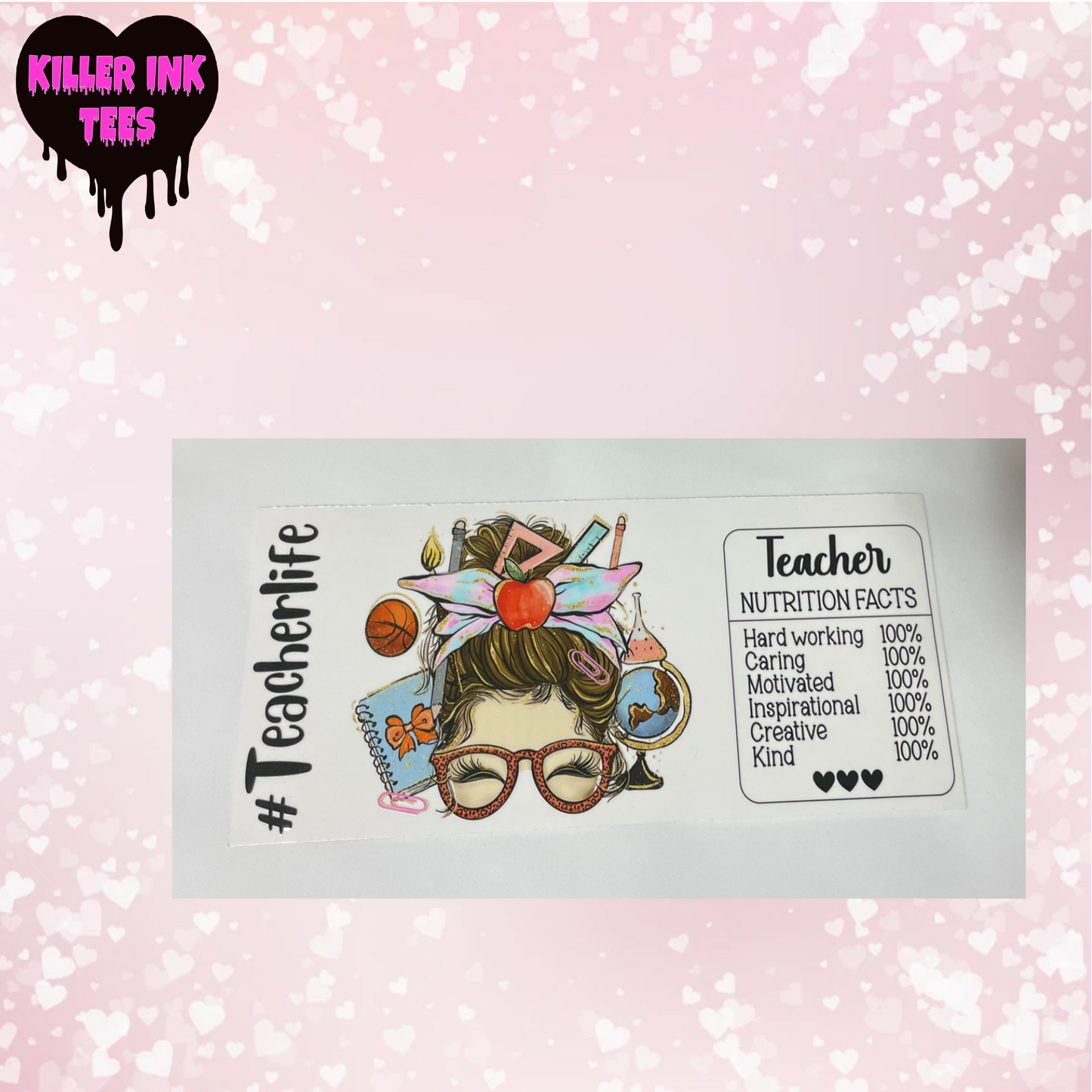 Teacher's Life cup transfer