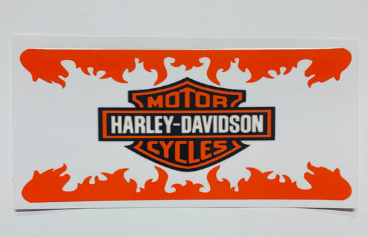 Harley Davison flames Cup Transfer