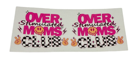 Moms club double small stanley tumbler keychain decal