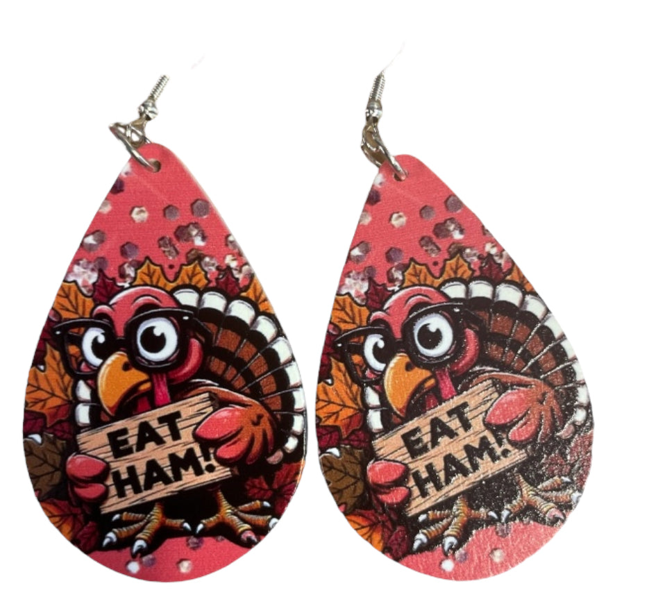 Thanksgiving eat ham Earrings