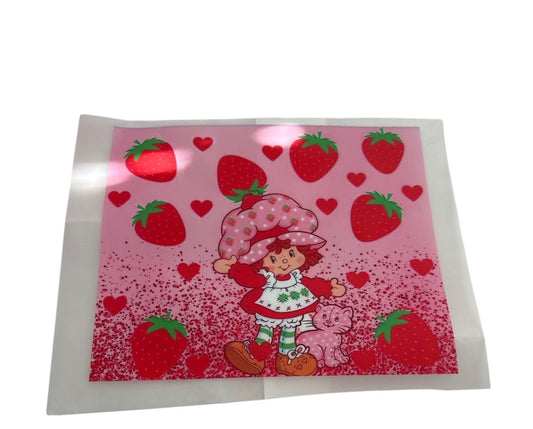 Strawberry shortcake with cat DTF Heat Transfer