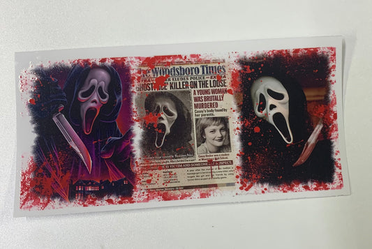 Newspaper scream ghostface Cup Transfer