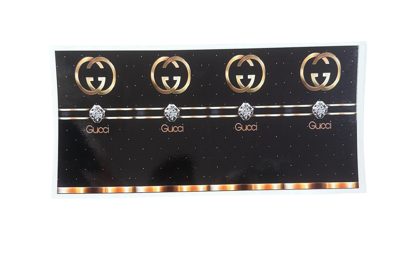 Gucci Black & Gold 4 Diamonds UV Cup Transfer