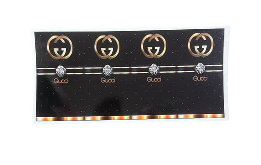 Gucci Black & Gold 4 Diamonds UV Cup Transfer