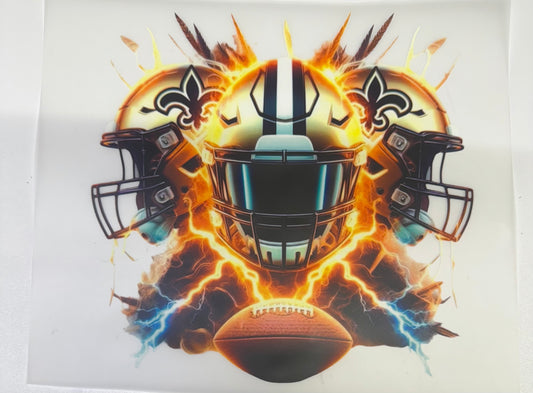 New Orleans Saints Helmet Lightning DTF Heat Transfer