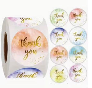 500 pcs Thank You Stickers