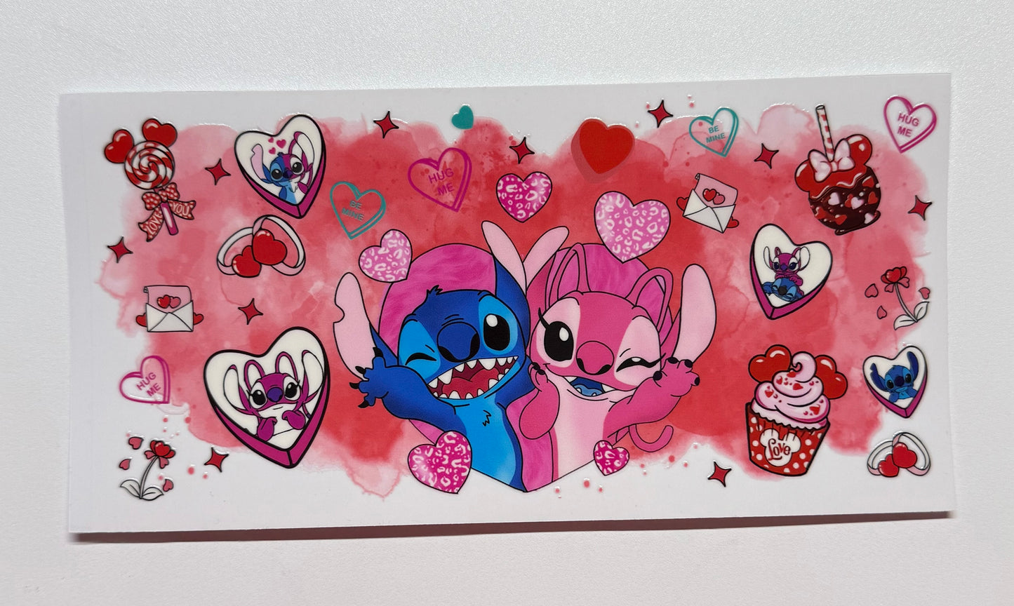 Stitch and Angel Waving Cup Transfer