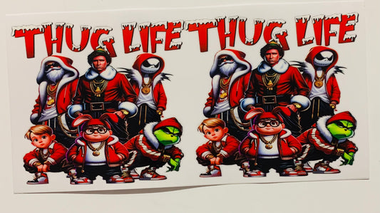 Thug Life Grinch Elf Jack Skellington Santa Cup Transfer