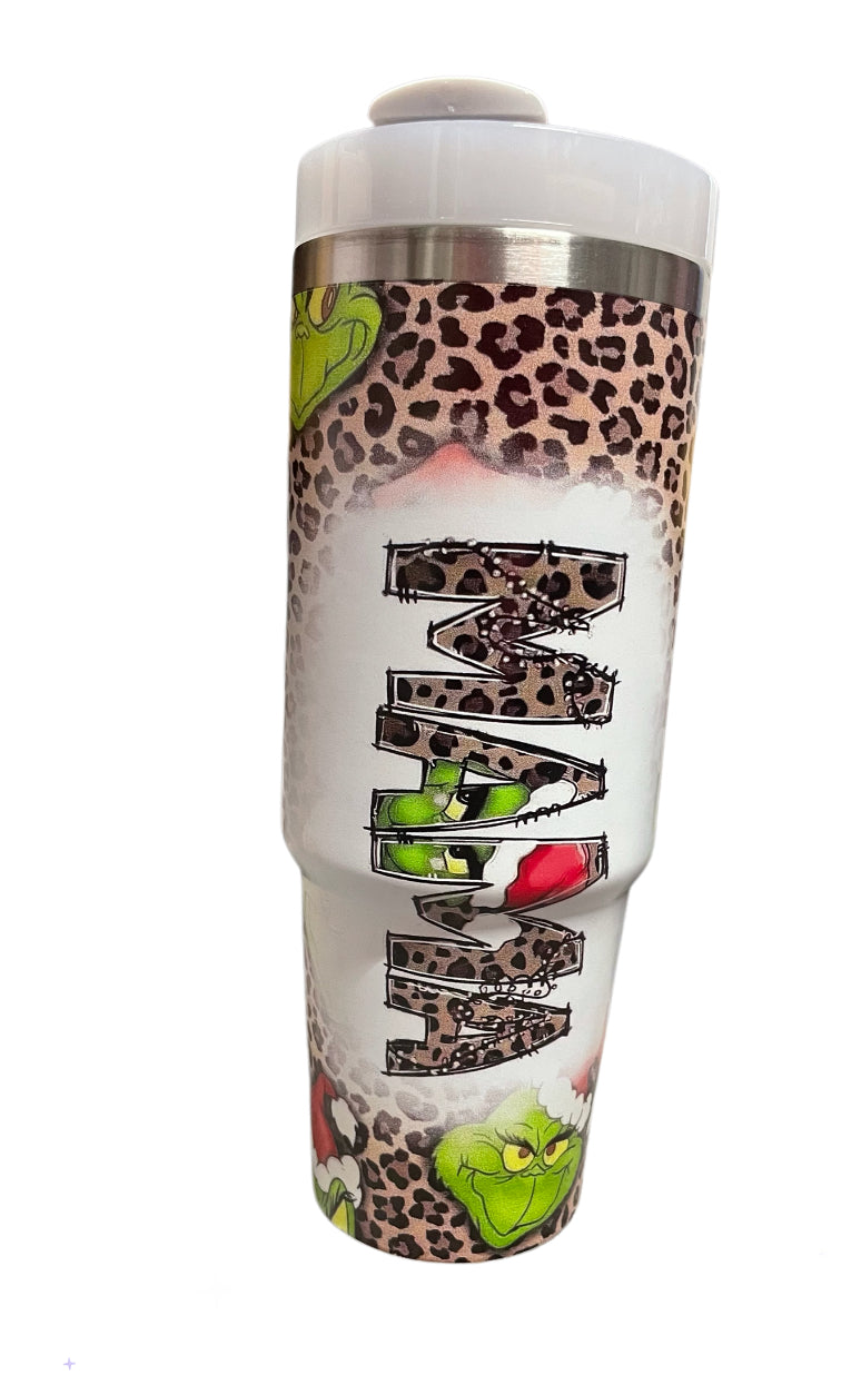 Grinch mama 30 oz Tumbler