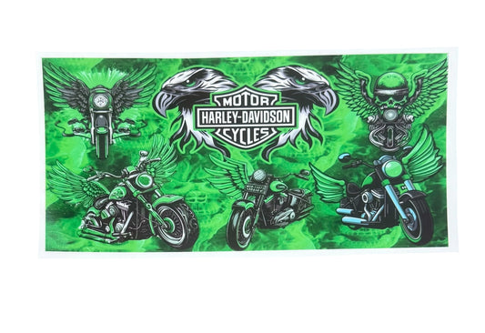 Harley Davidson Green UV Cup Transfer
