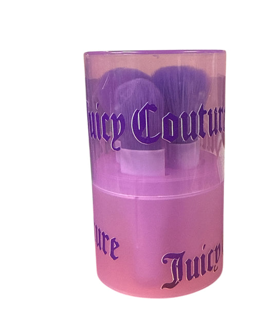 Purple juicy couture makeup brushes with case