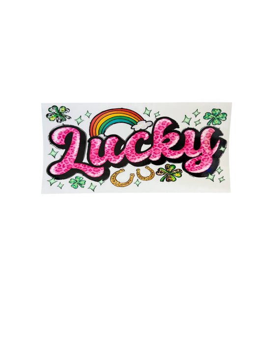 Lucky pink st Patrick’s Cup Transfer