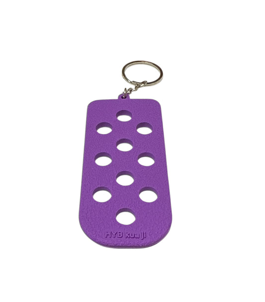 Purple croc charm holder keychain