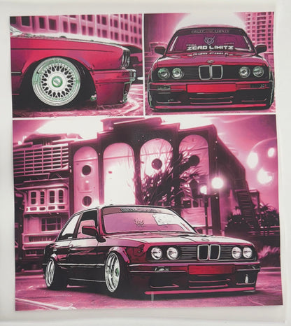 BMW Car Different Colors DTF Heat Transfer