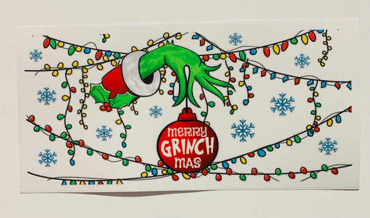 Merry Grinchmas Grinch Hand Cup Transfer