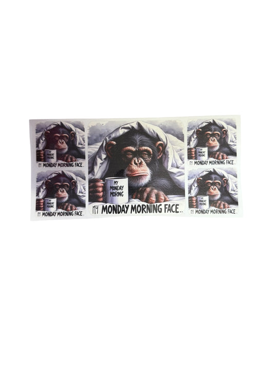 My Monday Morning Face Monkey 5x UV Cup Transfer