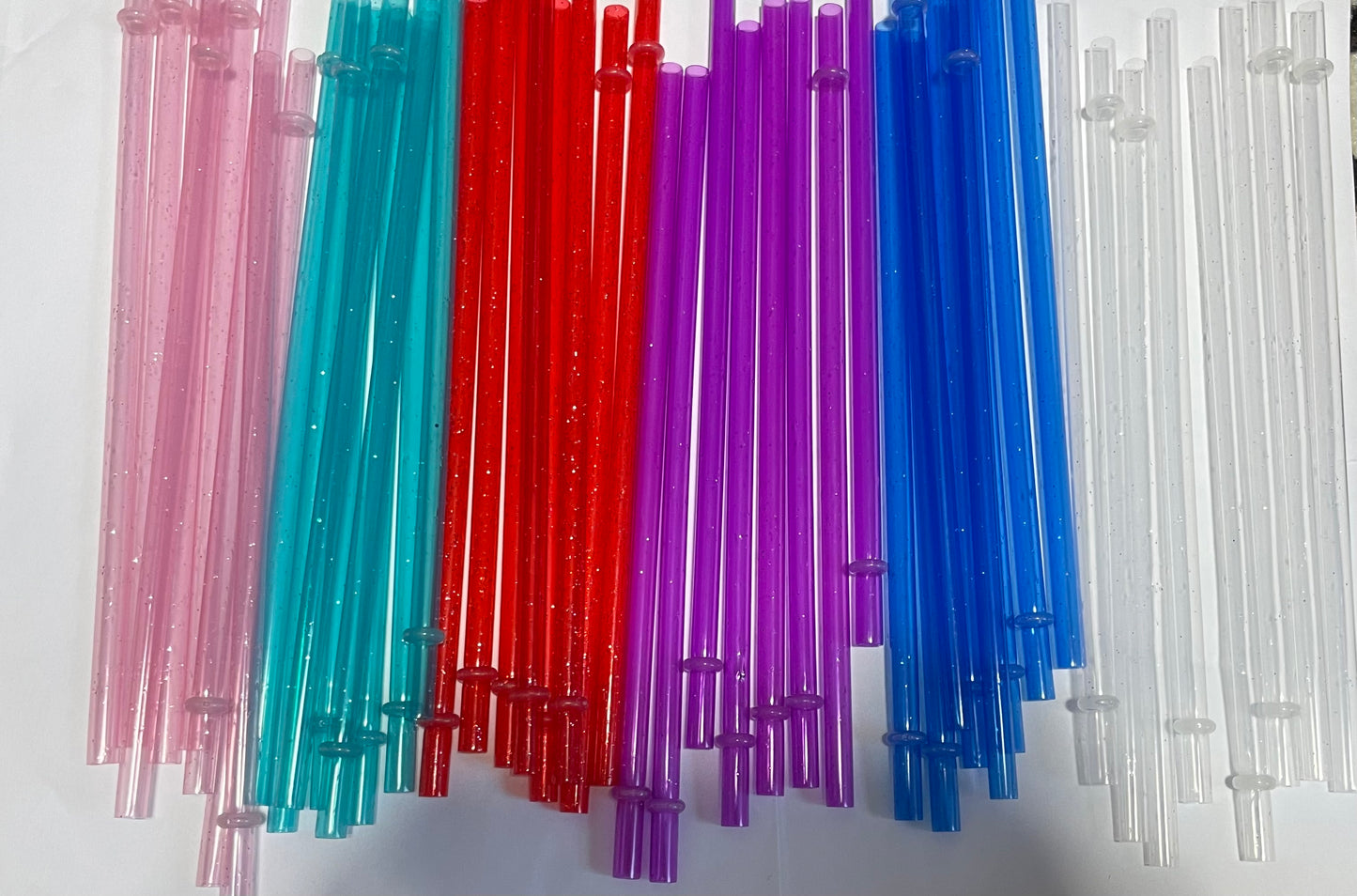 Glitter Reusable Plastic Straw