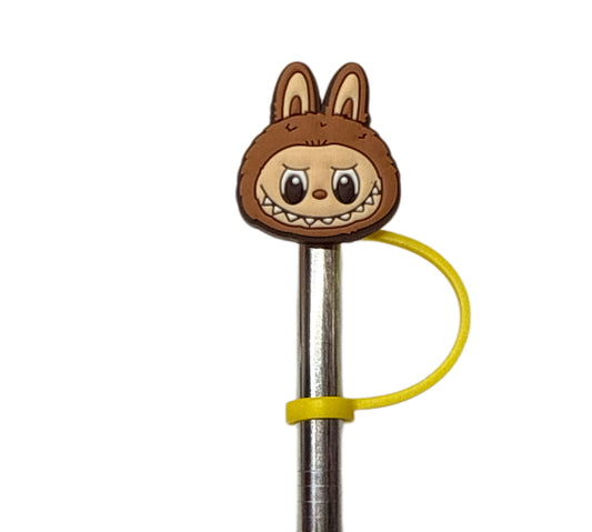 Brown Labubu Straw Topper