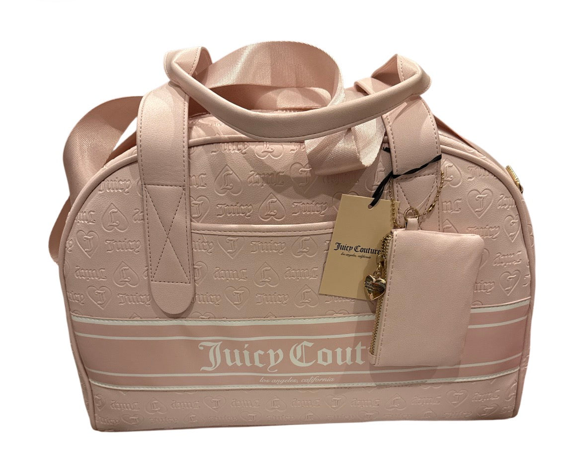 Large pink duffle bag  with small wallet juicy couture