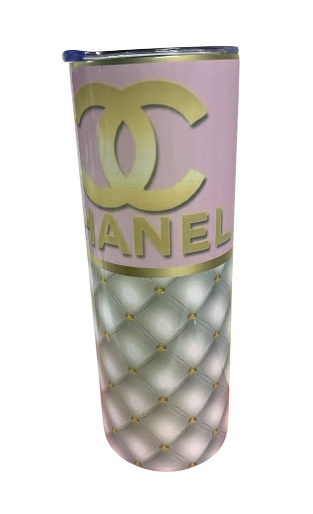 Chanel pink & gold Tumbler