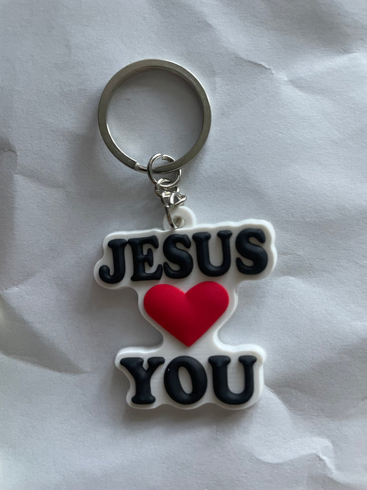 Jesus hearts you Keychain