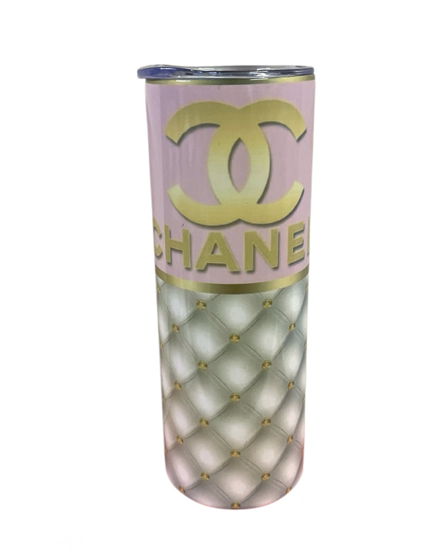 Chanel pink & gold Tumbler