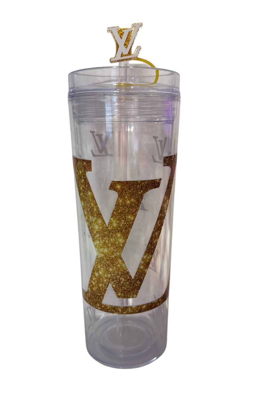 Lv gold clear tumbler