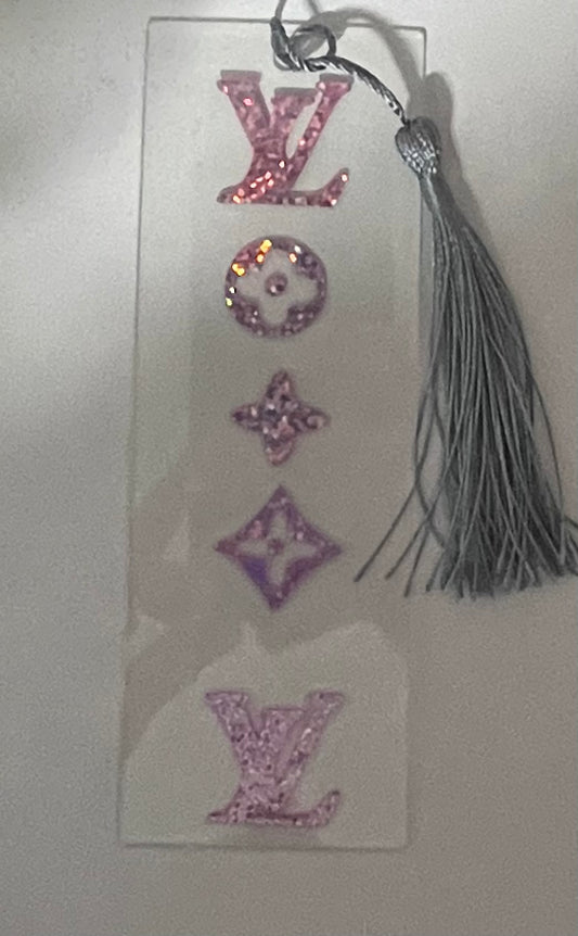 Lv Pink Holographic Bookmark