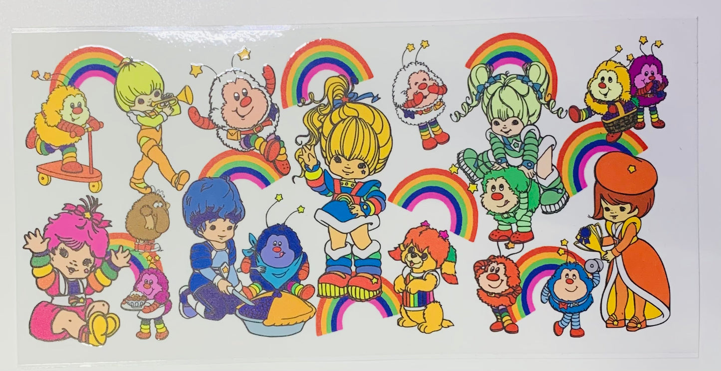 Rainbow Brite Crew Colorful Rainbow Cup Transfer